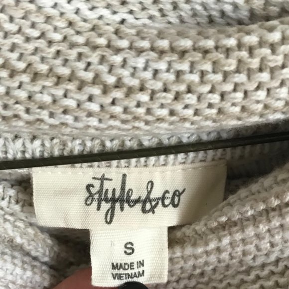 Cowl Neck Tan Sweater - Picture 3 of 3